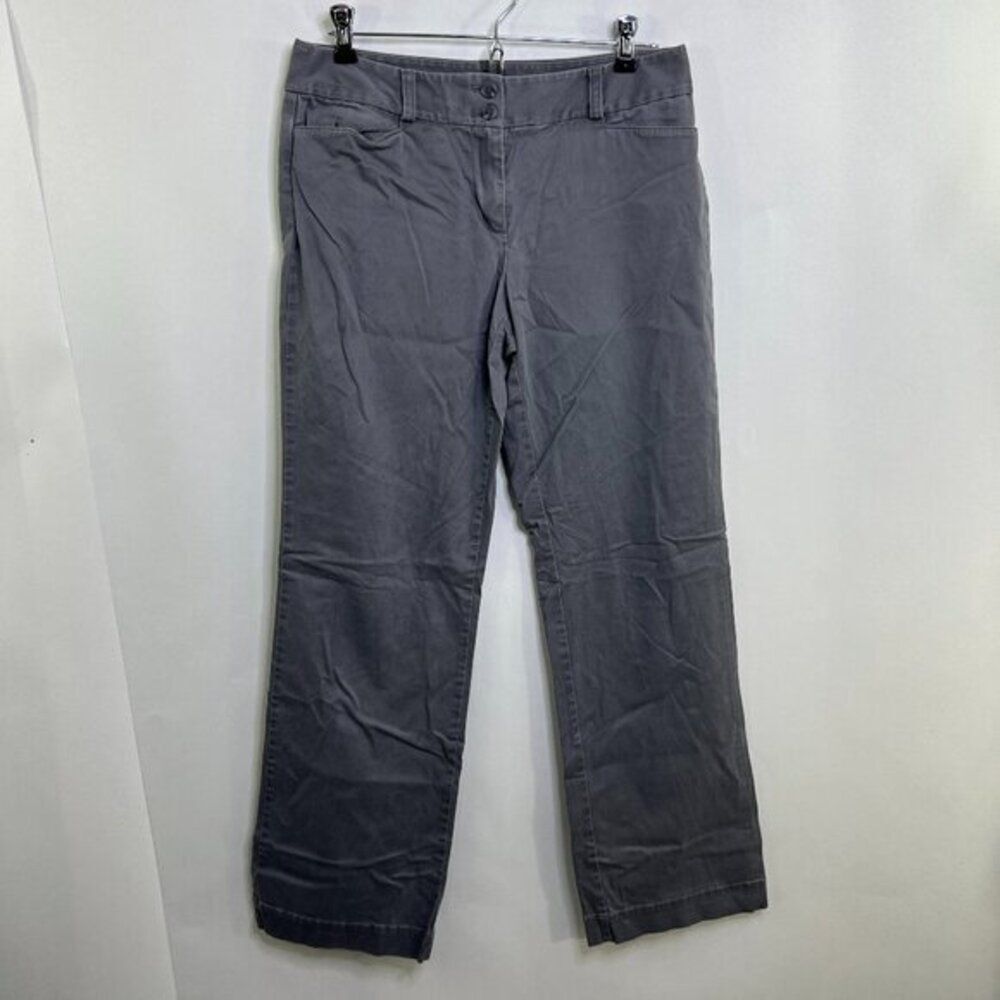 Ann Taylor Loft Pants 4 Original Trouser Work Career Gray‎ Slacks Cotton Stretch